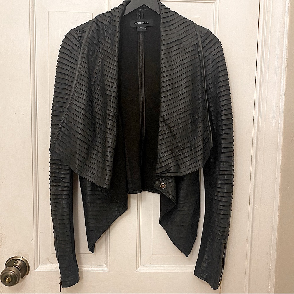 Marciano Drape Leather Jacket